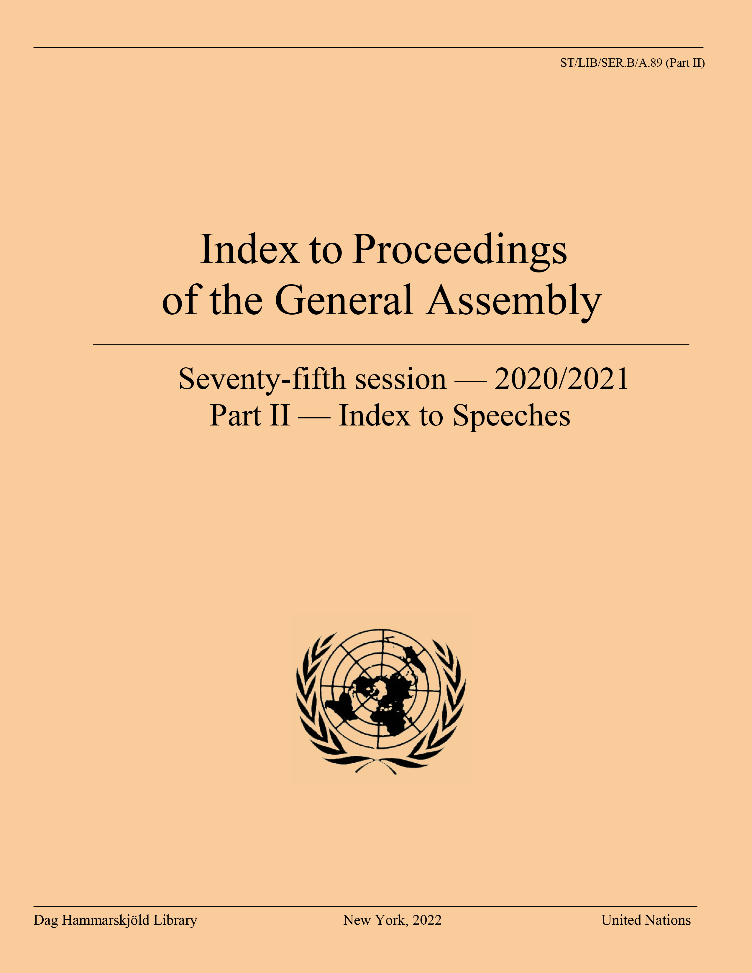 image of Index to Proceedings of the General Assembly 2020/2021