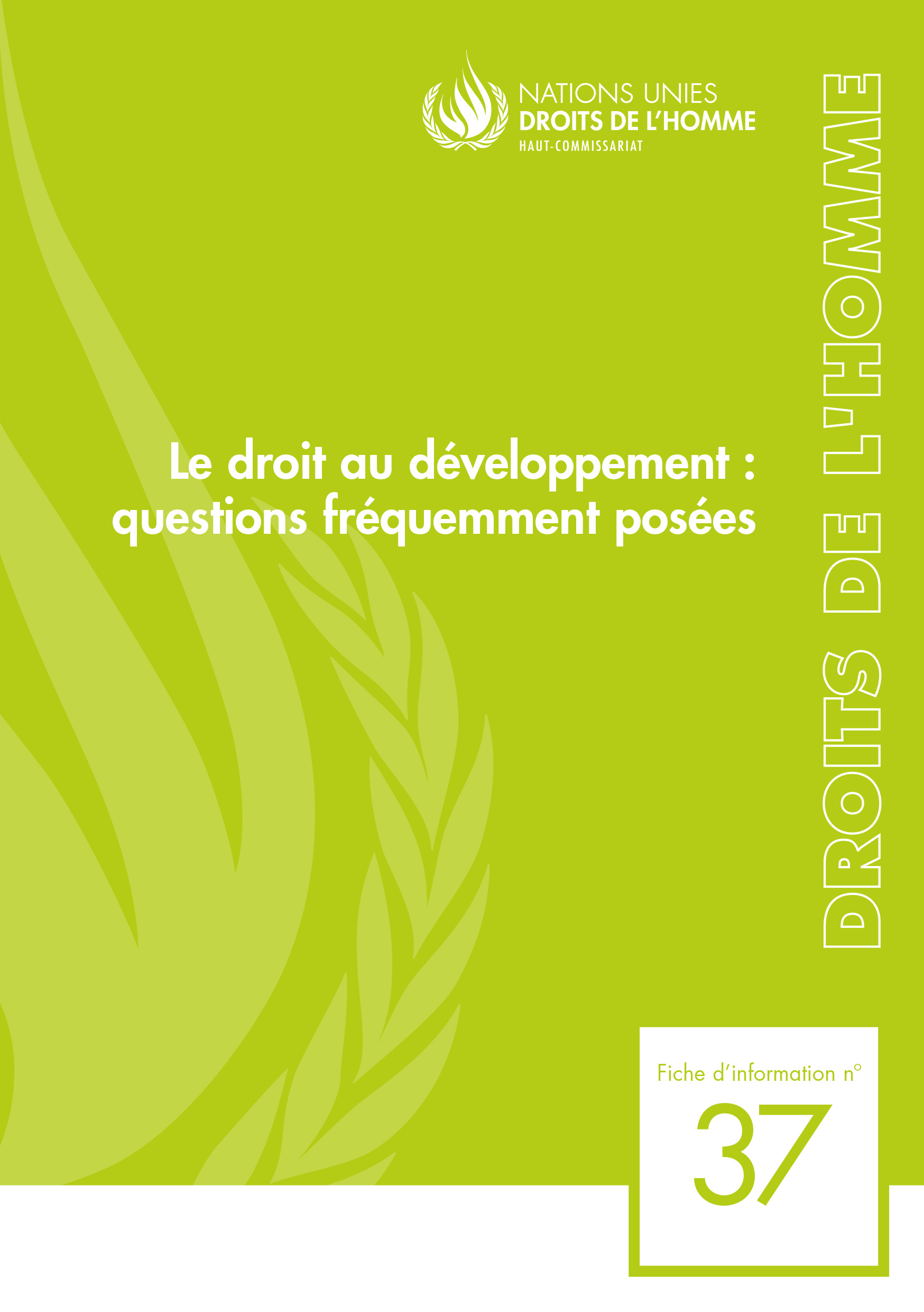 image of Droits de l’homme Fiche d’information No. 37