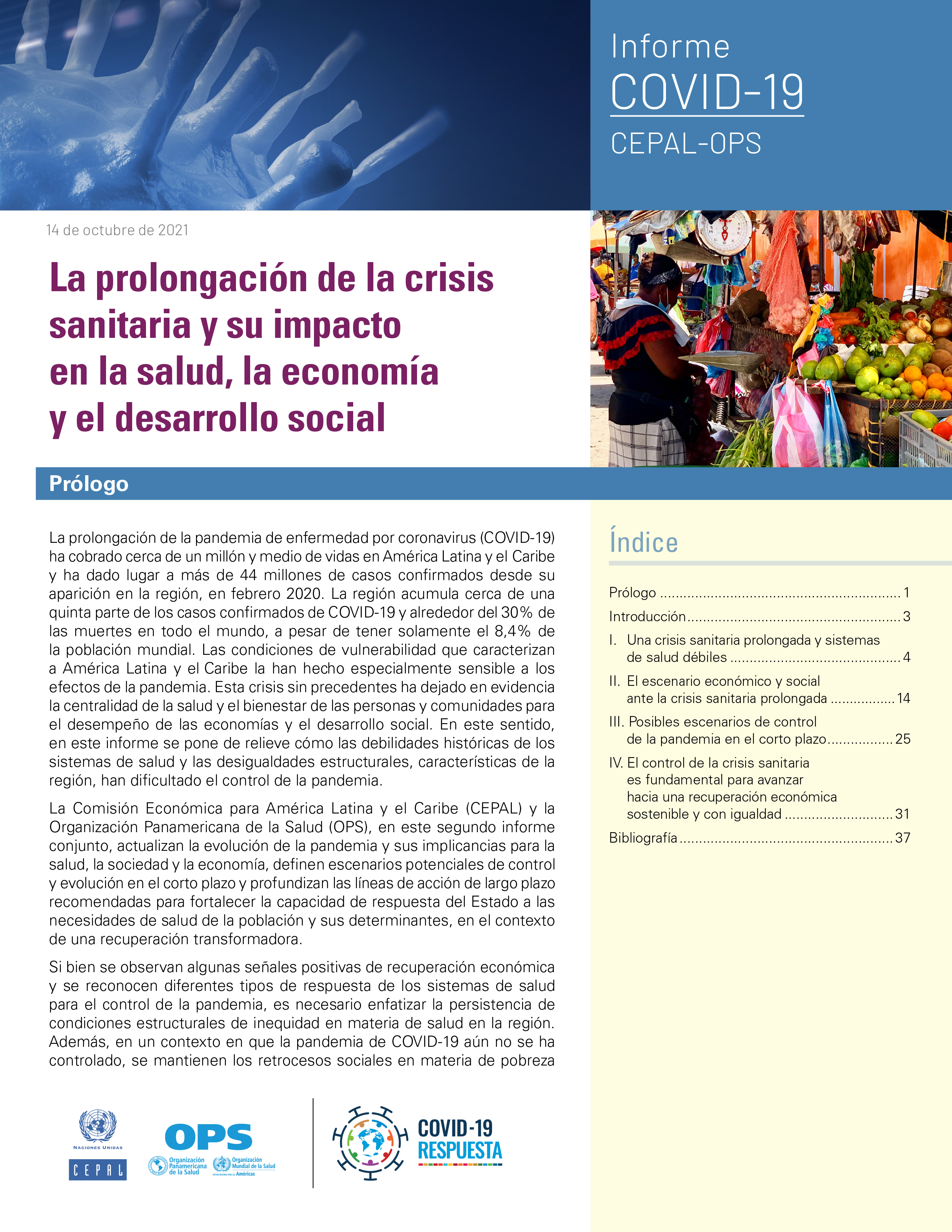image of La prolongación de la crisis sanitaria y su impacto en la salud, la economía y el desarrollo social