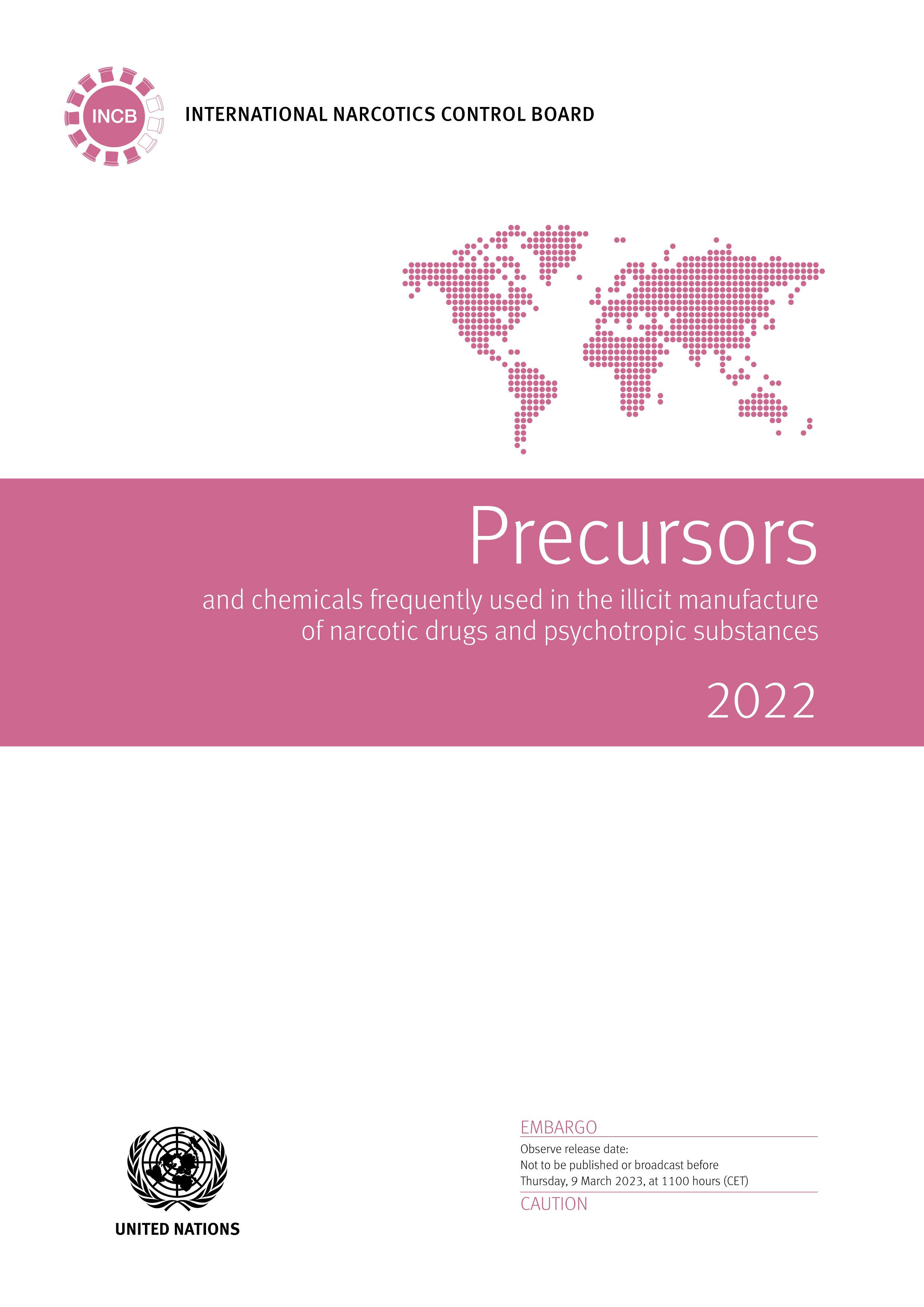 image of Precursors and Chemicals Frequently Used in the Illicit Manufacture of Narcotic Drugs and Psychotropic Substances 2022