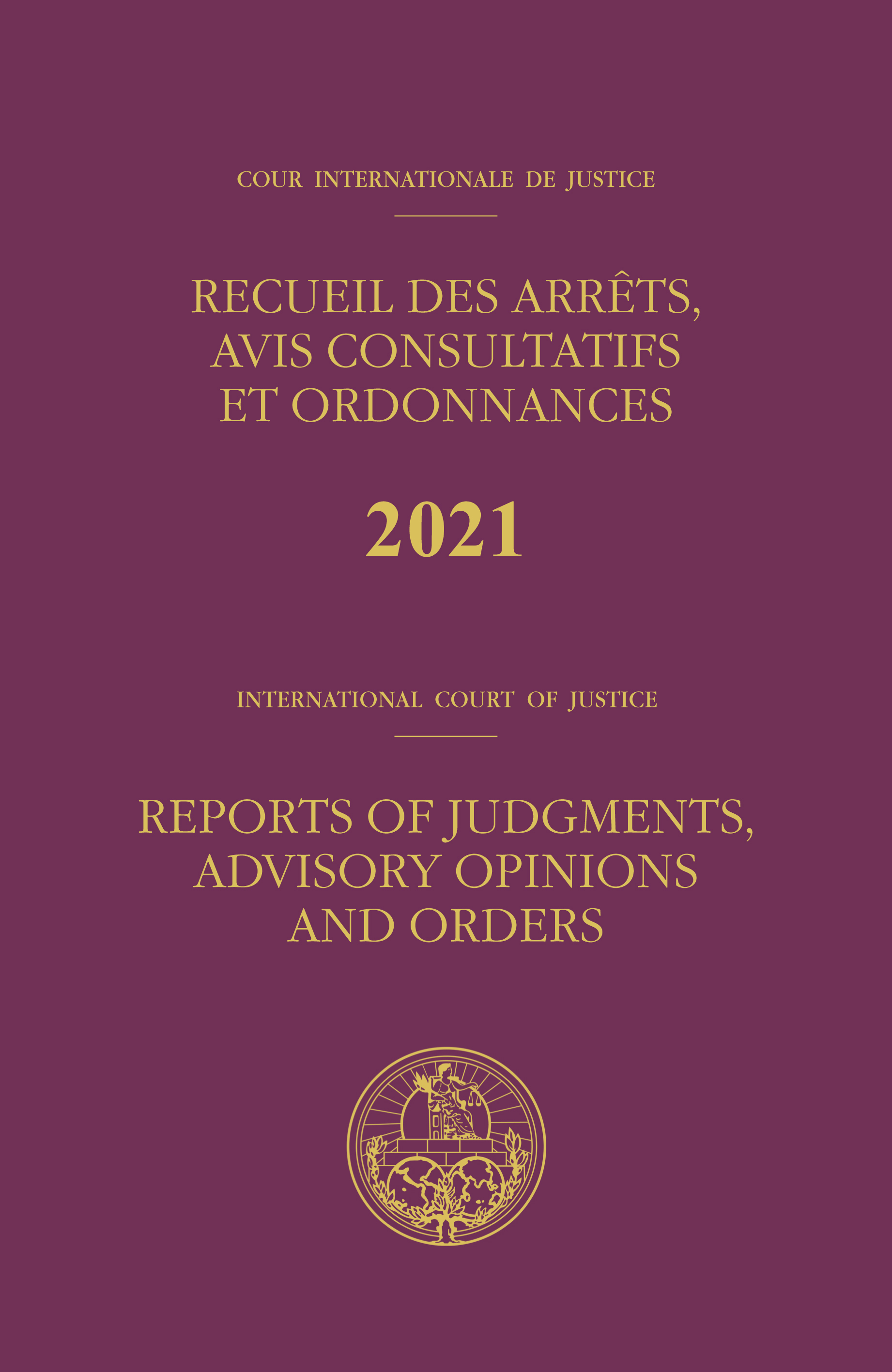image of Reports of Judgments, Advisory Opinions and Orders 2021 Bound Volume
