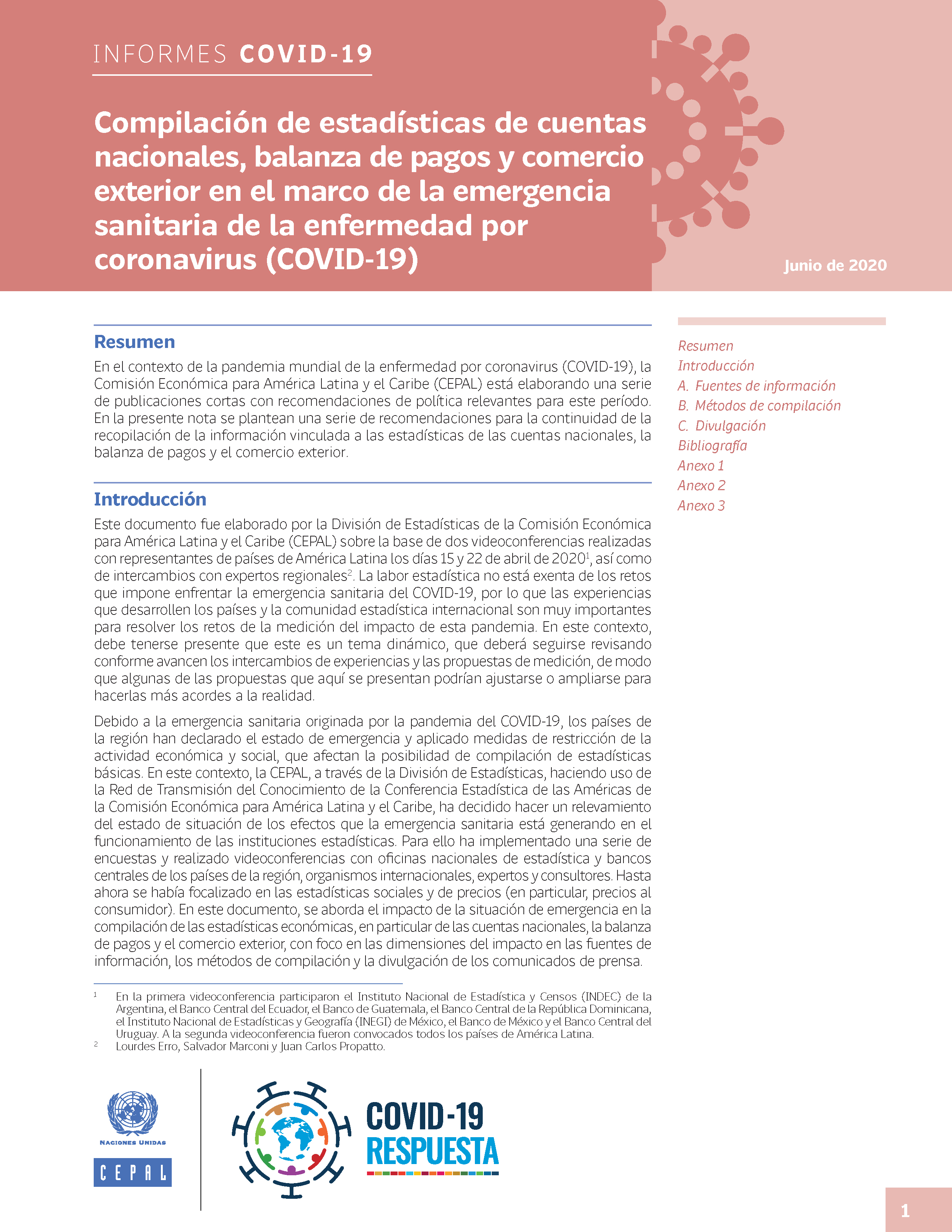 image of Compilación de estadísticas de cuentas nacionales, balanza de pagos y comercio exterior en el marco de la emergencia sanitaria de la enfermedad por coronavirus (COVID-19)
