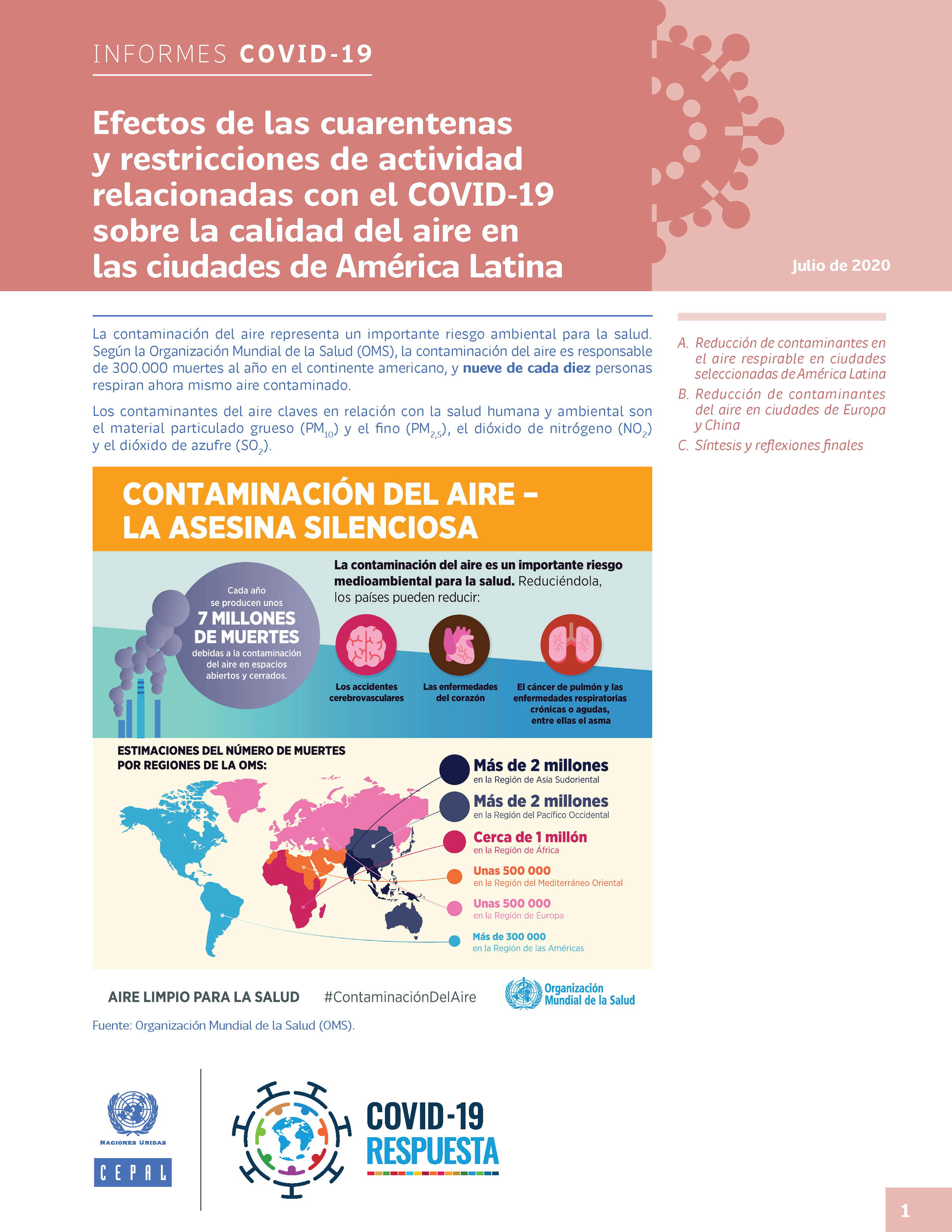 image of Efectos de las cuarentenas y restricciones de actividad relacionadas con el COVID-19 sobre la calidad del aire en las ciudades de América Latina