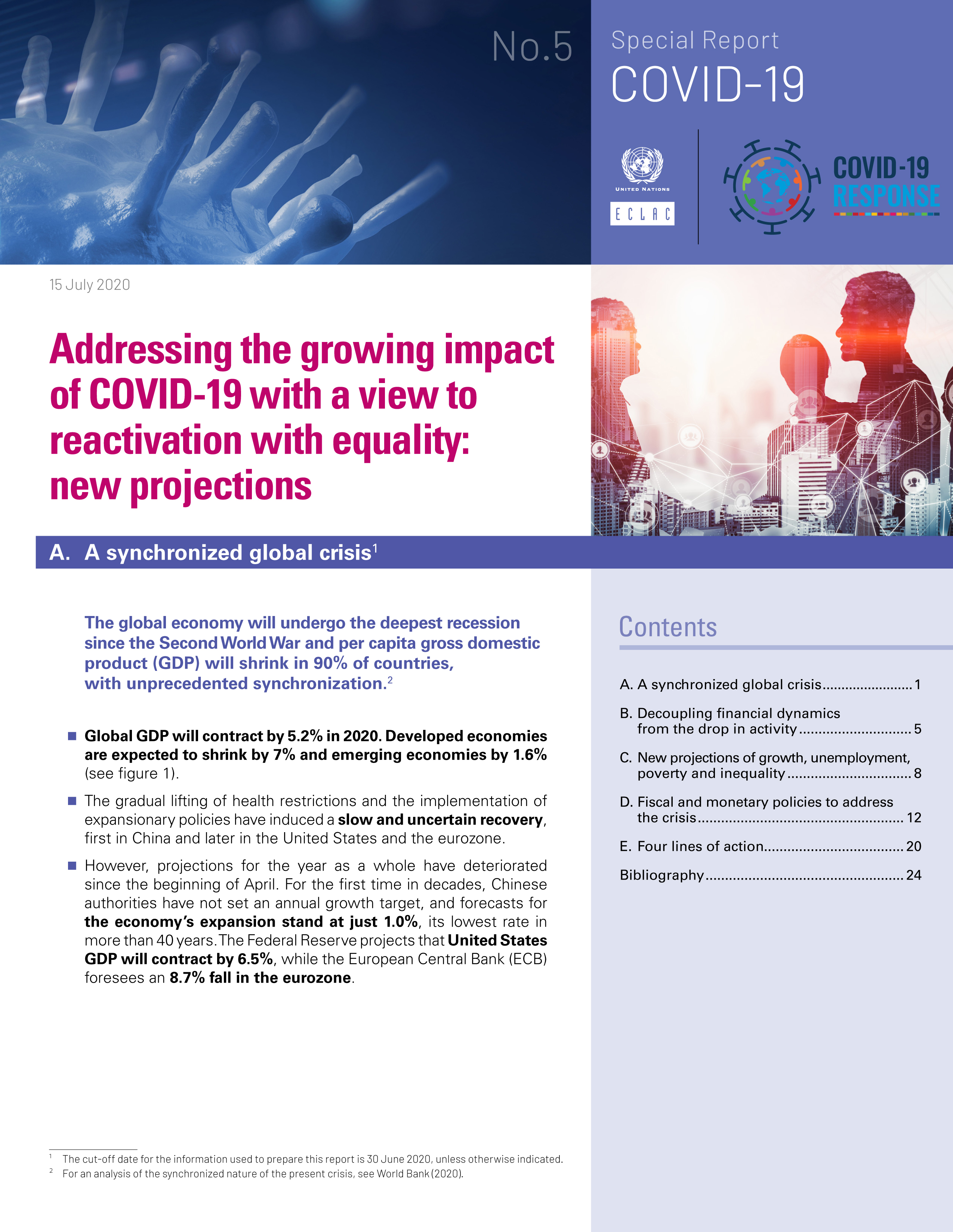 image of Addressing the Growing Impact of COVID-19 with a View to Reactivation with Equality: New Projections