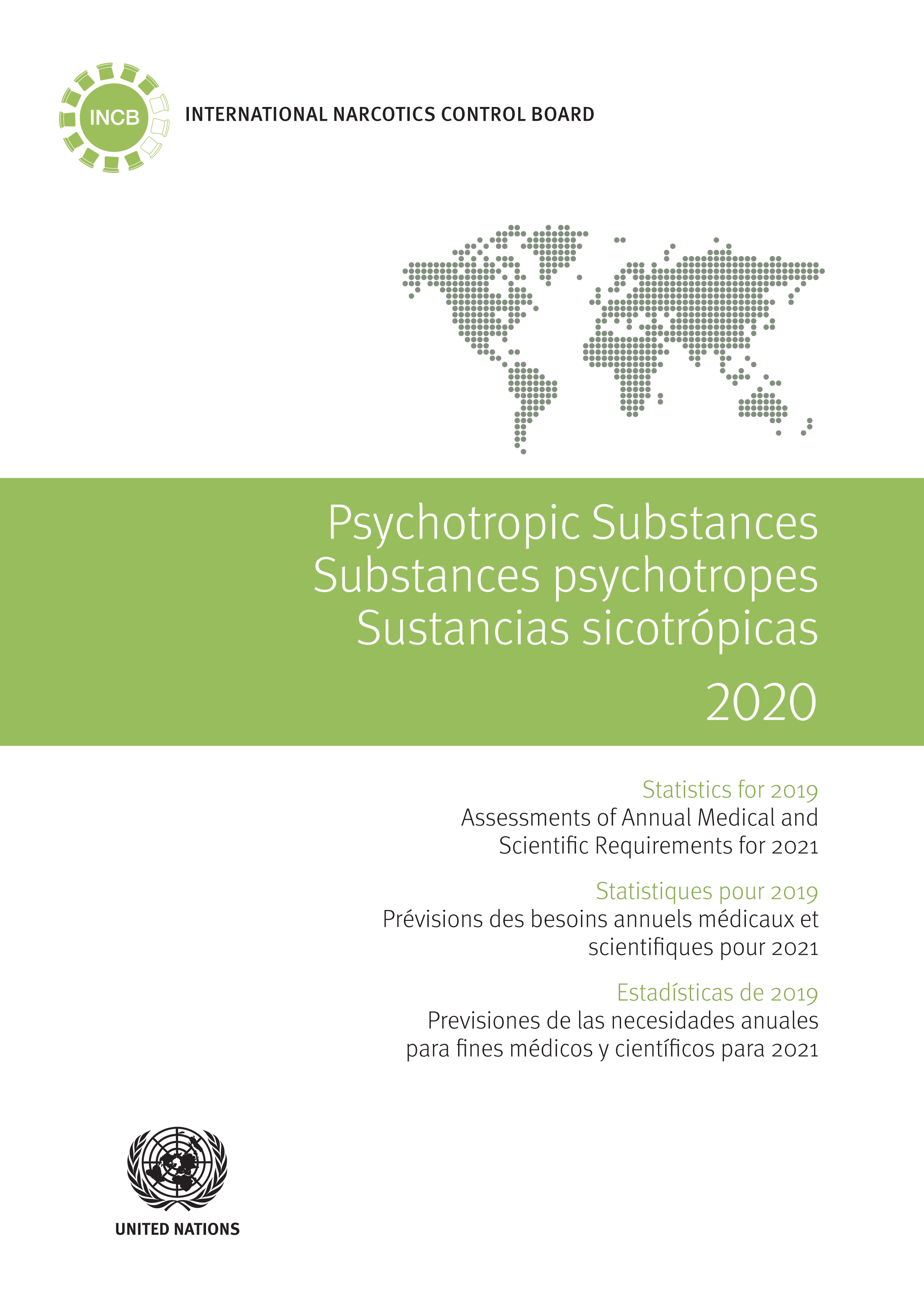 image of Observations sur les statistiques communiquées sur les substances psychotropes