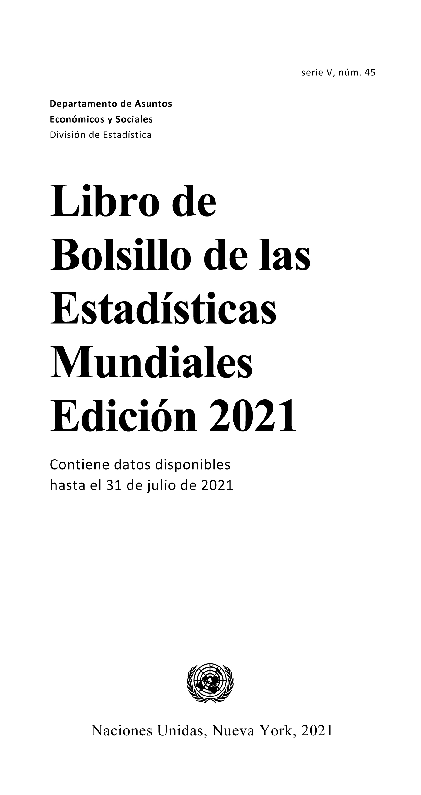 image of Libro de bolsillo de las estadísticas mundiales 2021