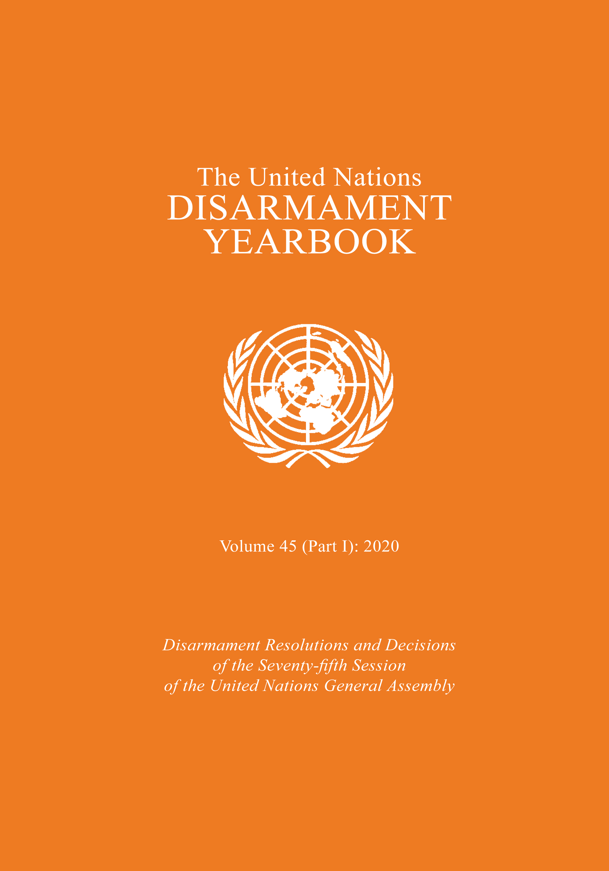 image of The United Nations Disarmament Yearbook 2020: Part I