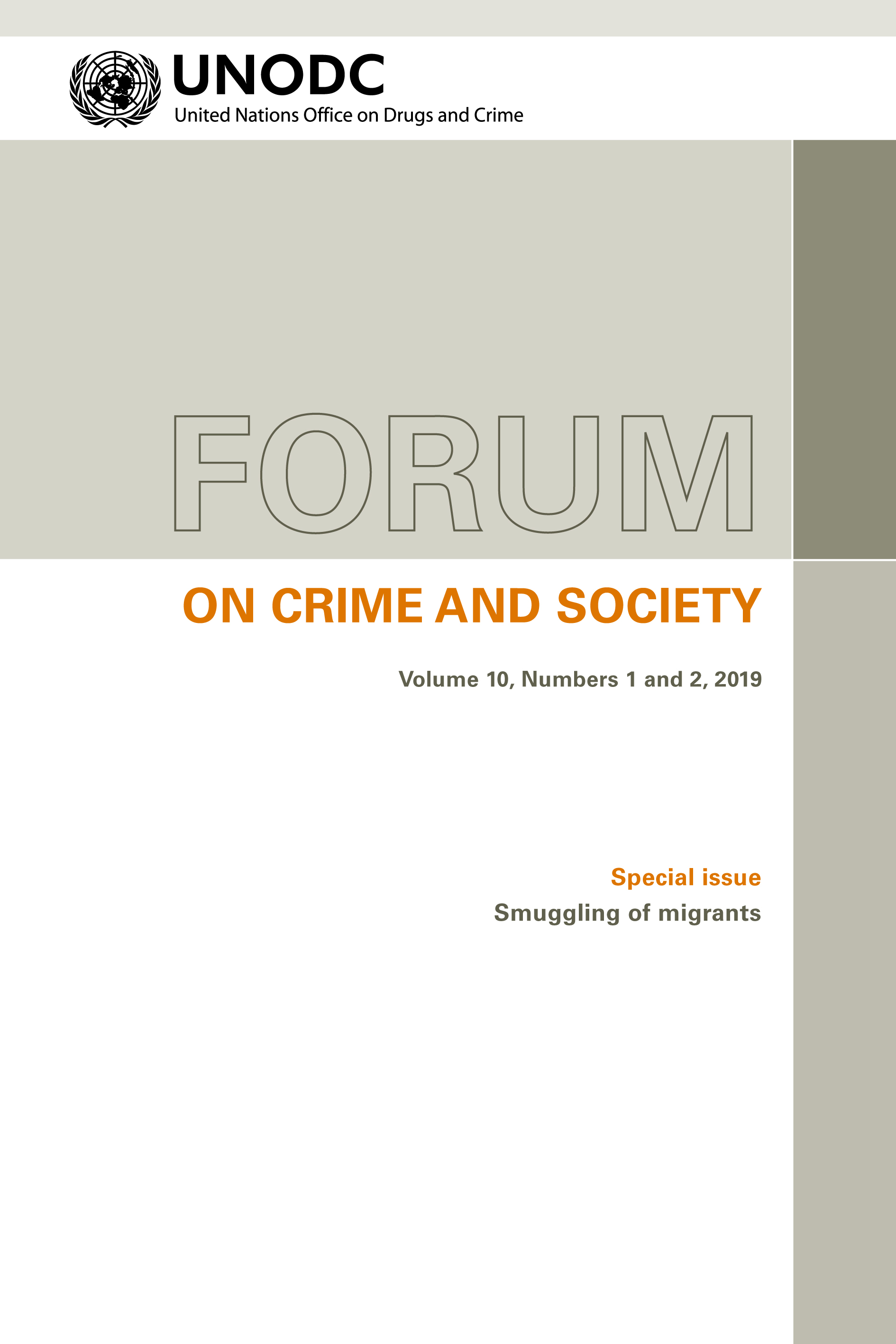 image of Forum on Crime and Society - Volume 10, Numbers 1 and 2, 2019