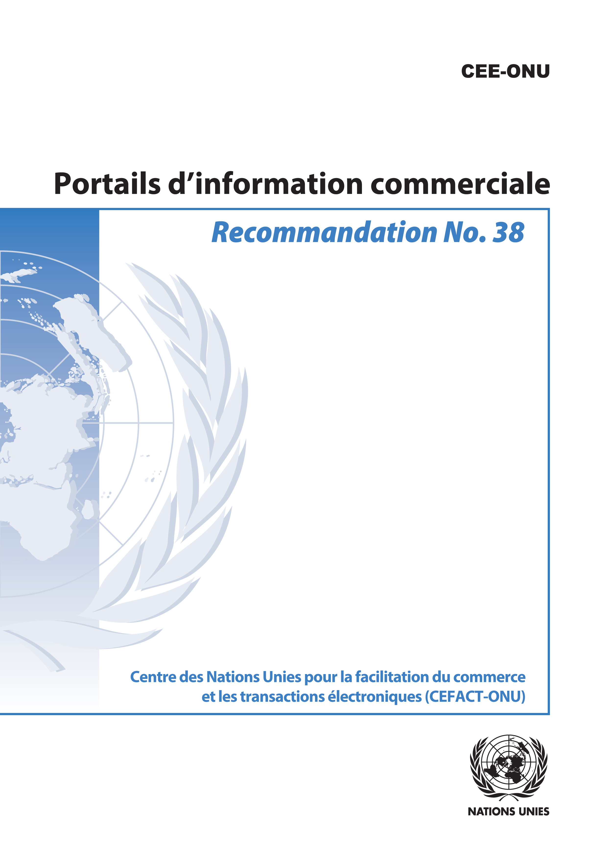 image of Recommandation No. 38 – Portails d’information commerciale