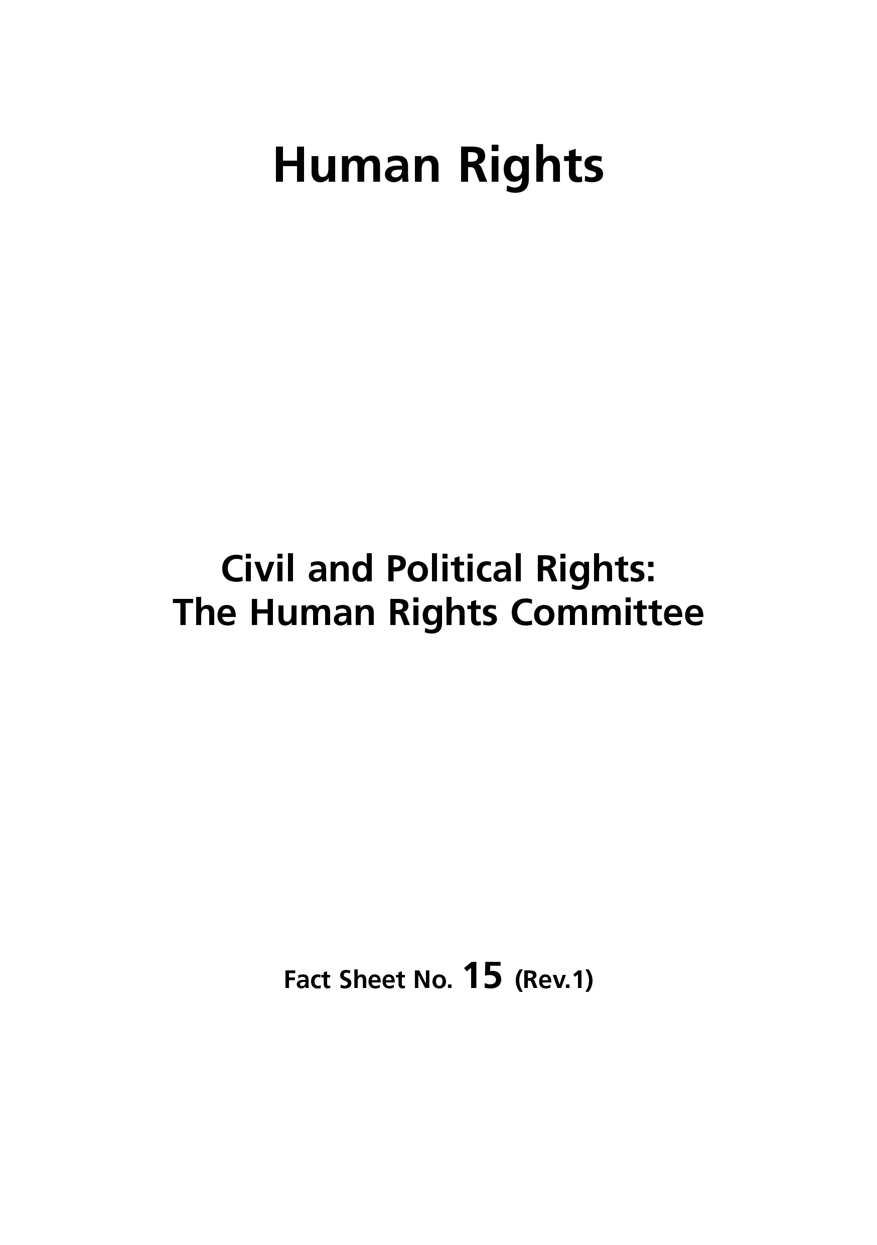 image of Human Rights Fact Sheet No. 15, Rev. 1