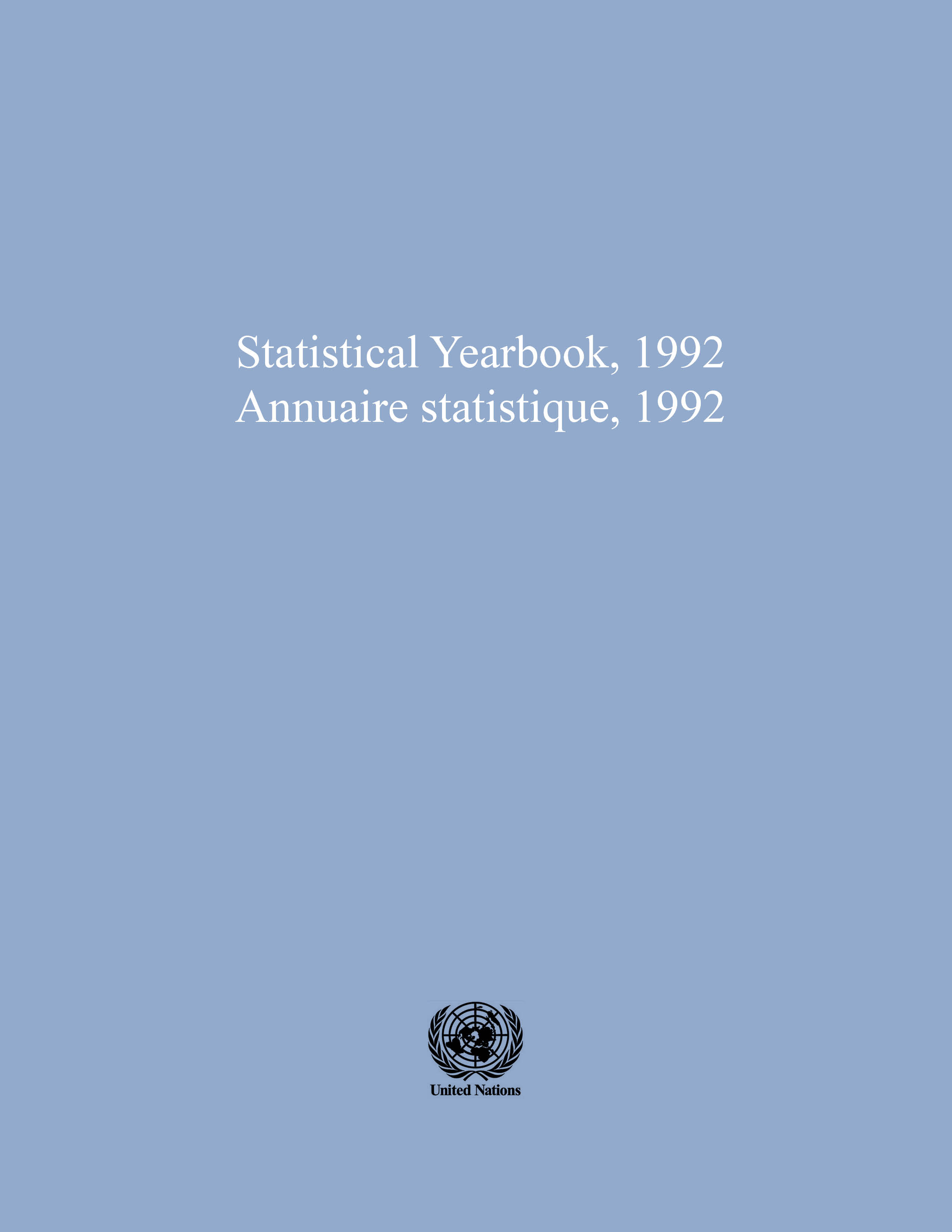 image of Statistical Yearbook 1992, Thirty-ninth Issue