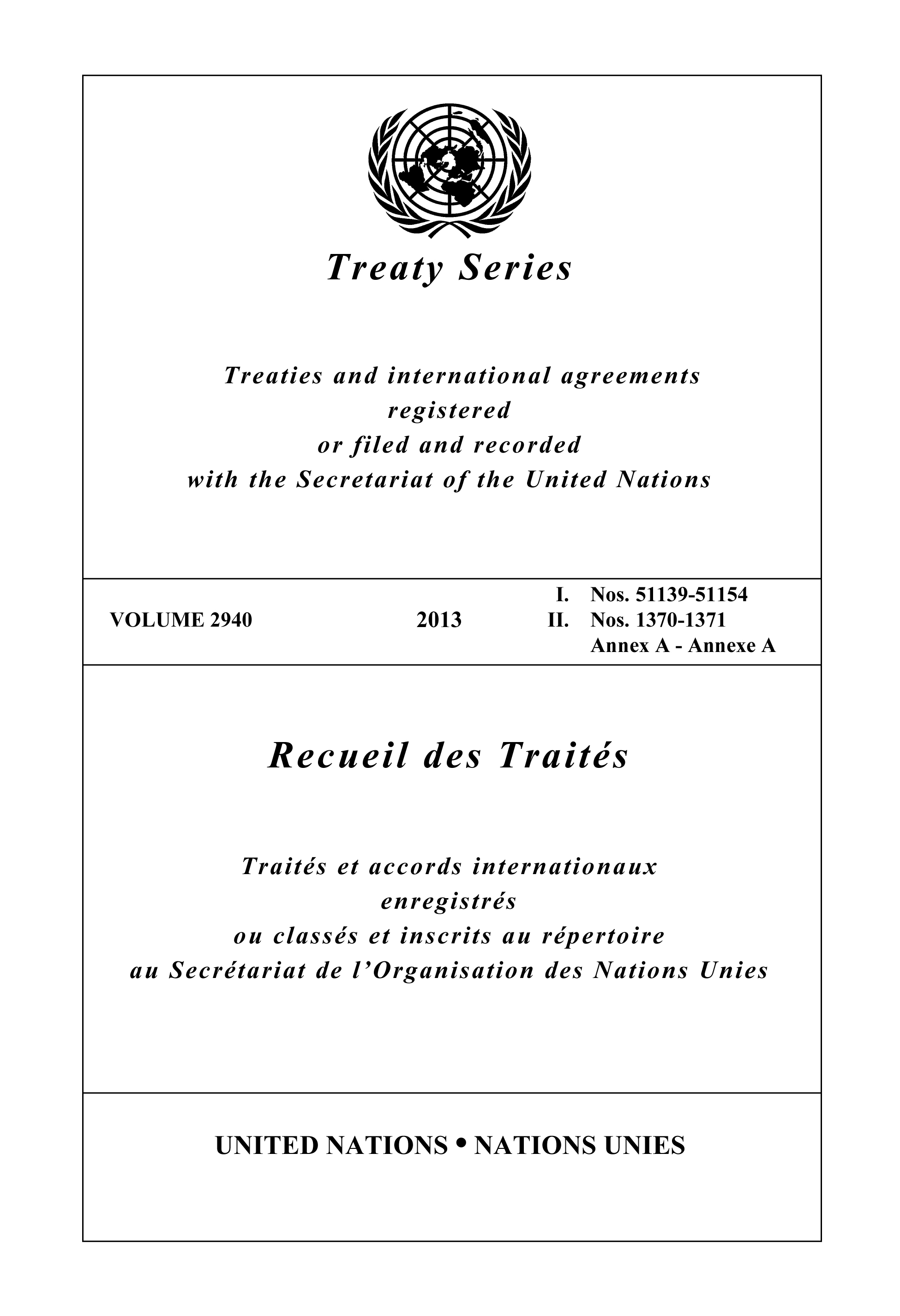 image of Treaty Series 2940