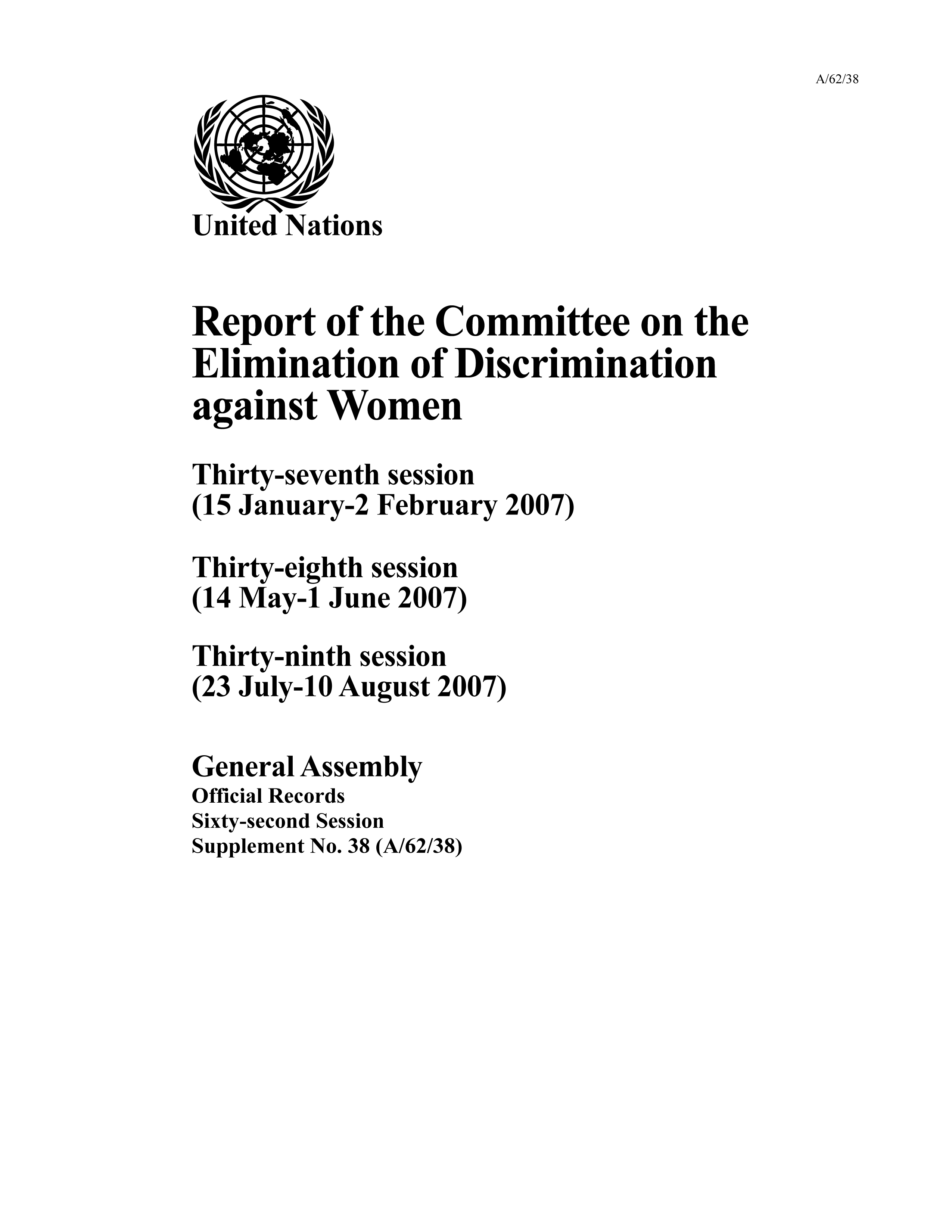 image of Report of the Working Group on Communications under the Optional Protocol to the Convention on the Elimination of All Forms of Discrimination against Women on its tenth session