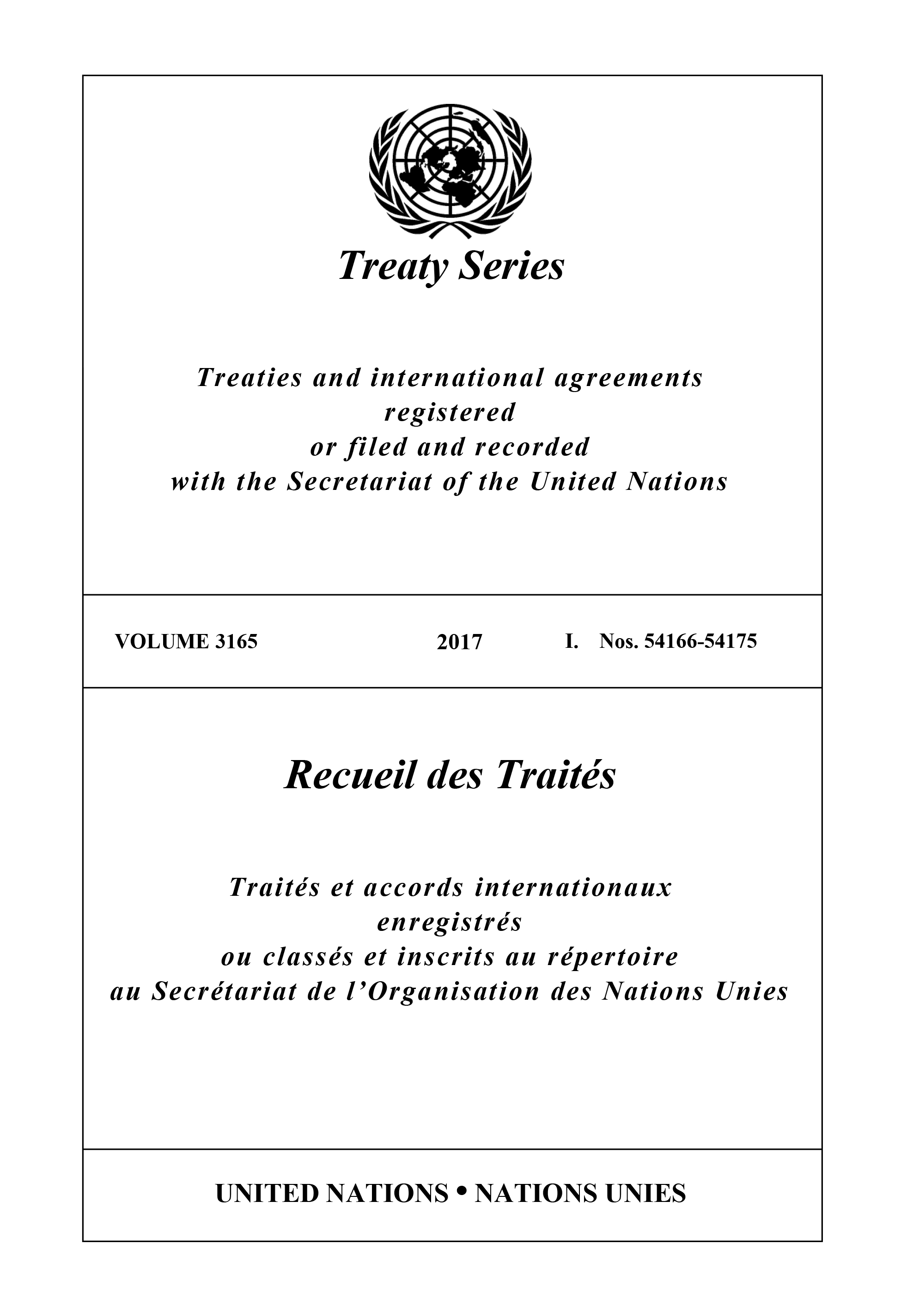 image of Treaty Series 3165