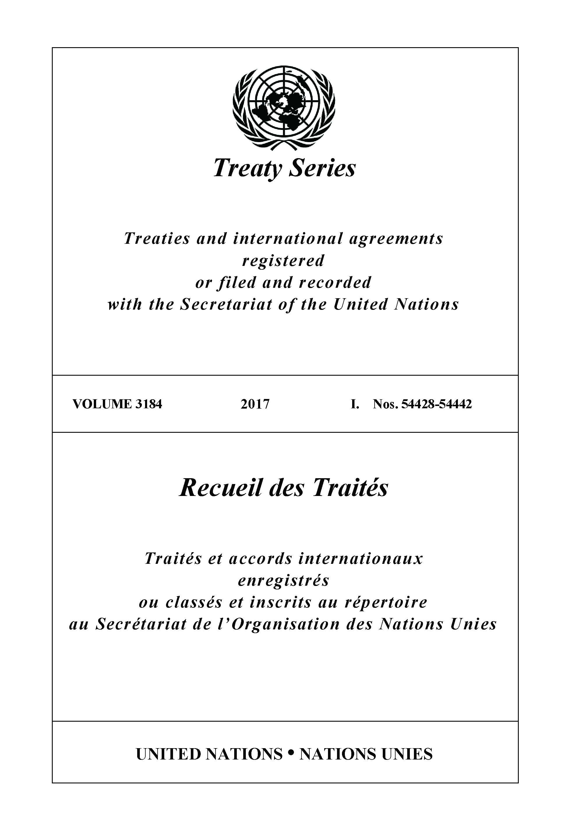 image of Treaty Series 3184