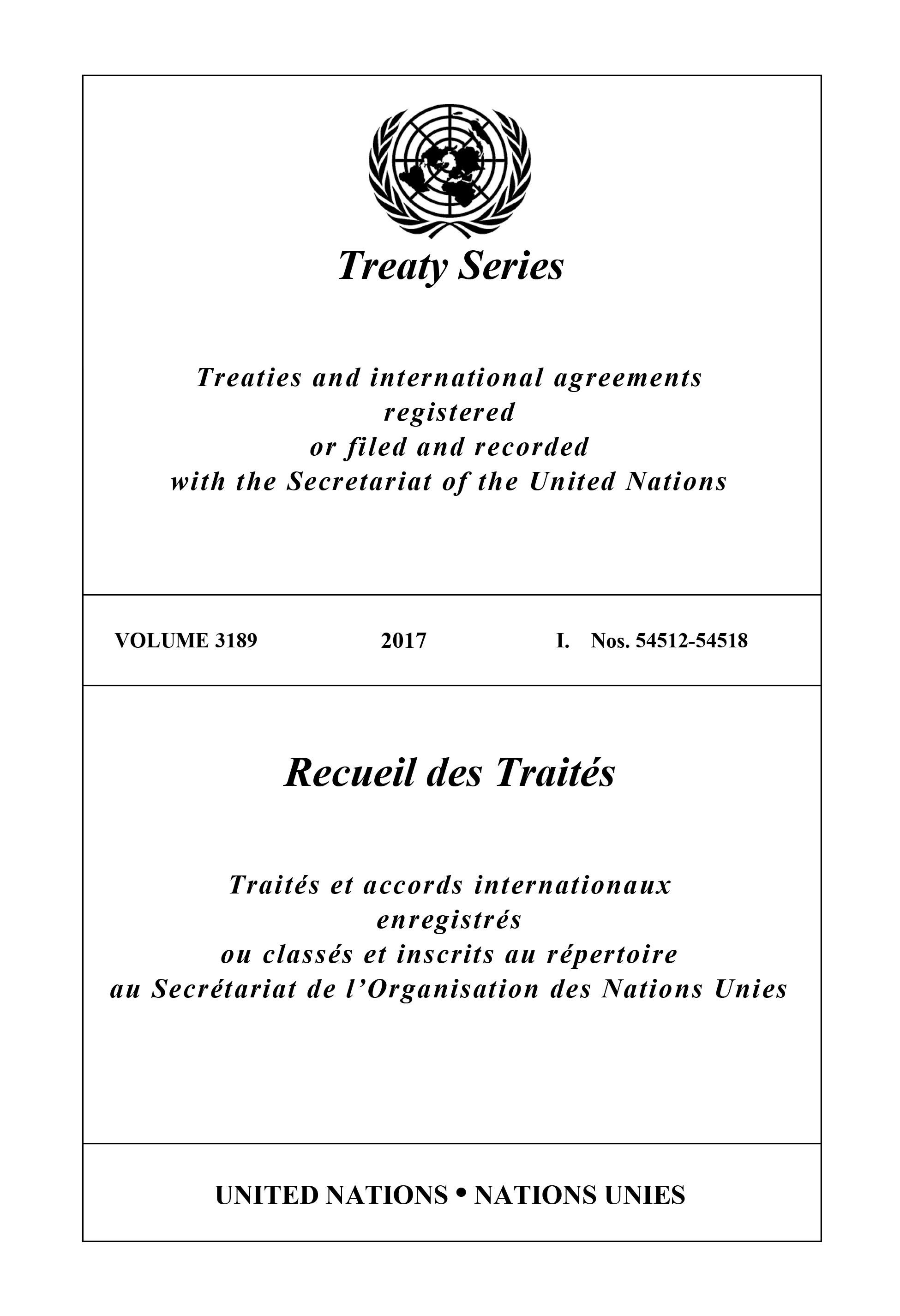 image of Treaty Series 3189