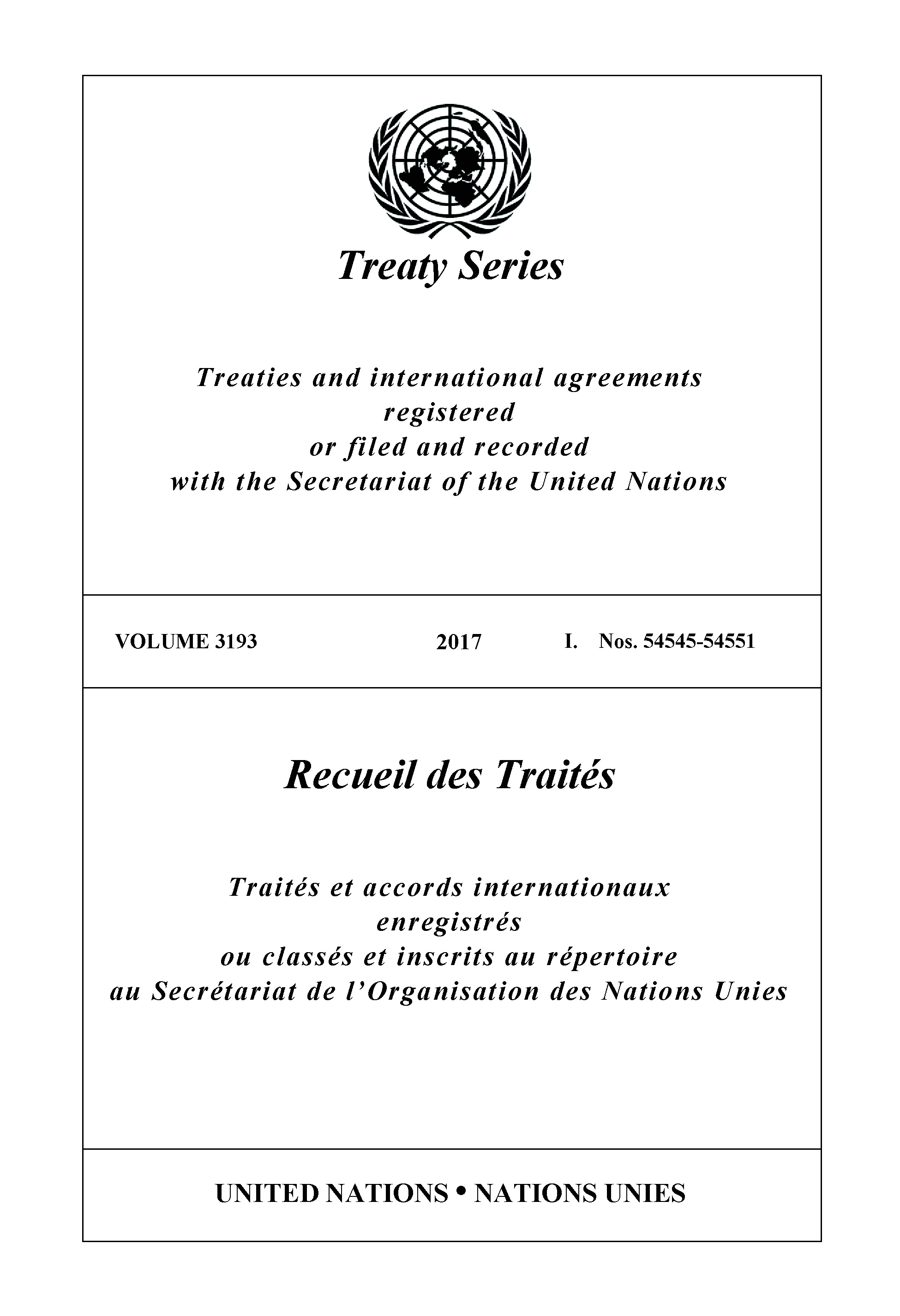 image of Treaty Series 3193