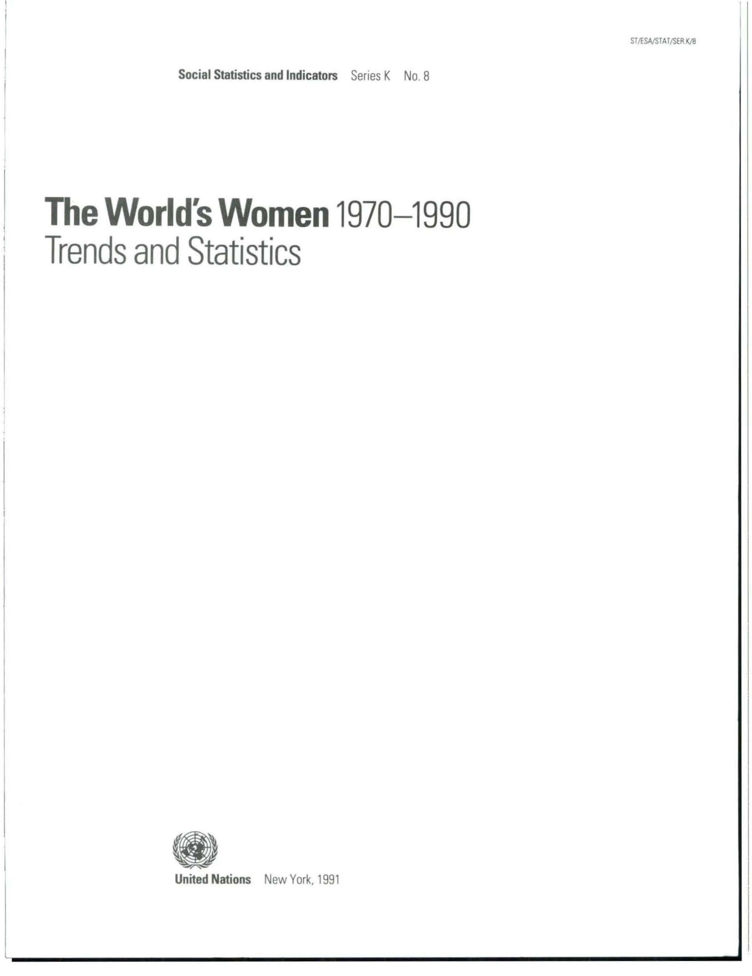 image of The World’s Women 1970-1990