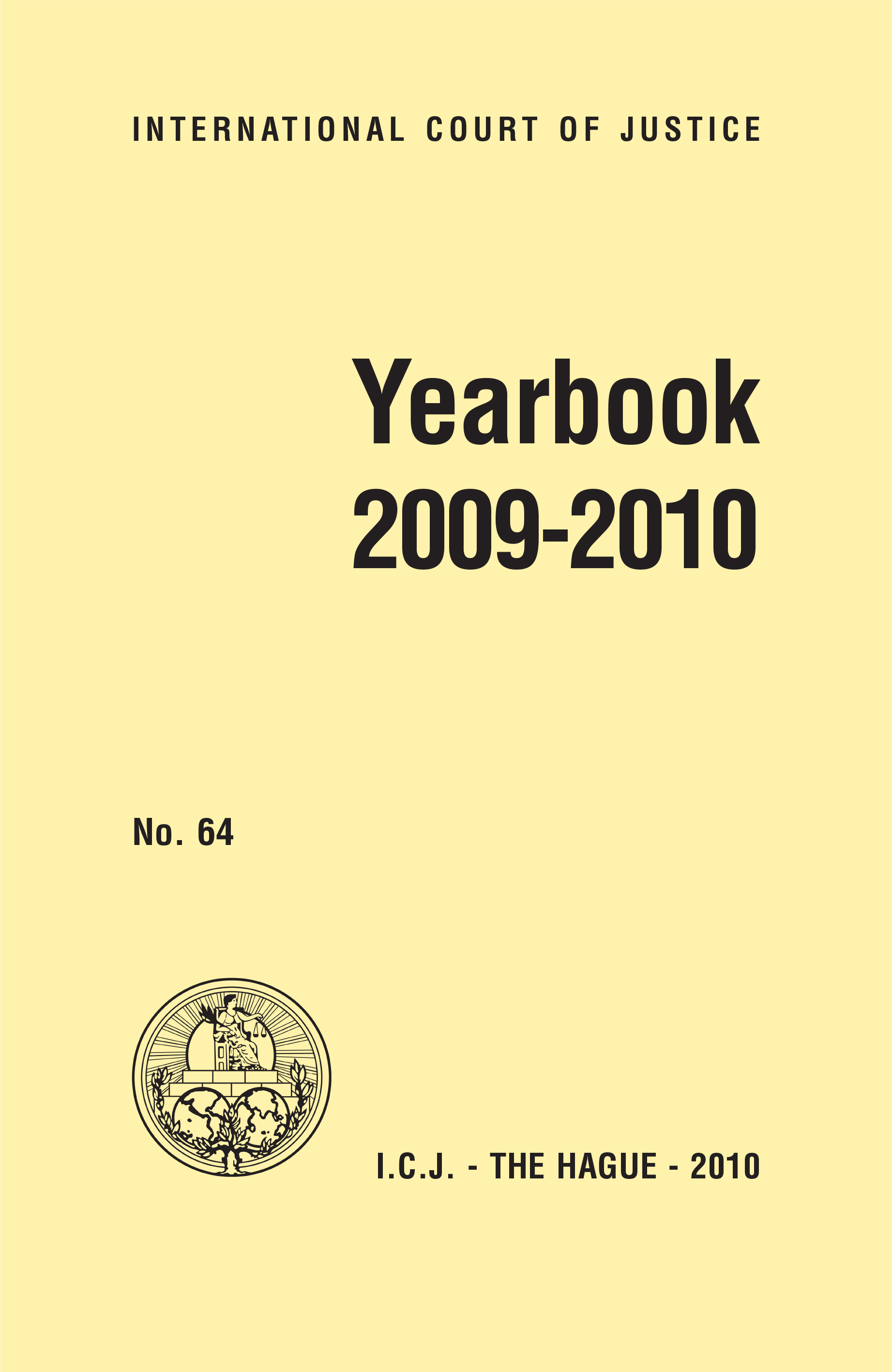 image of Yearbook of the International Court of Justice 2009-2010