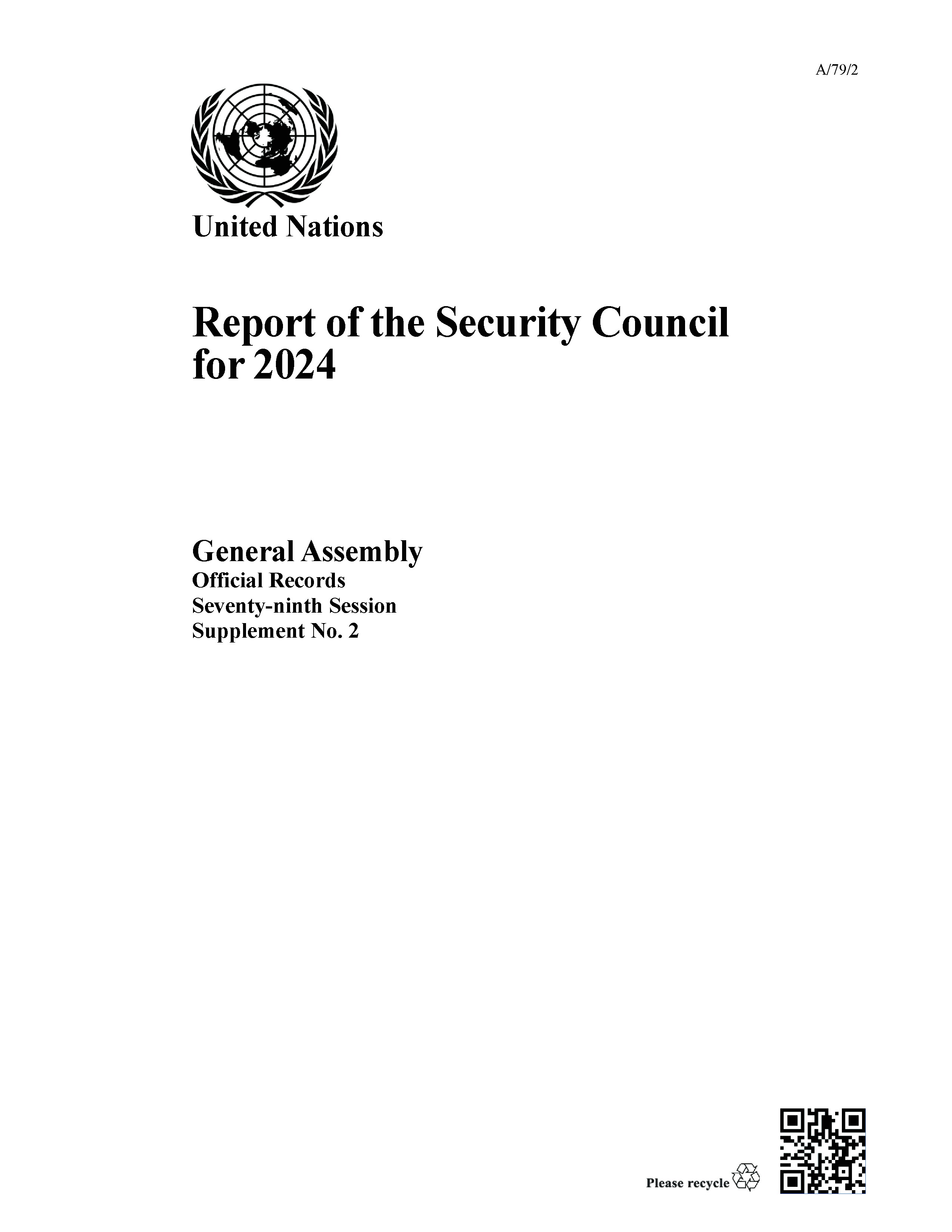 image of Report of the Security Council for 2024
