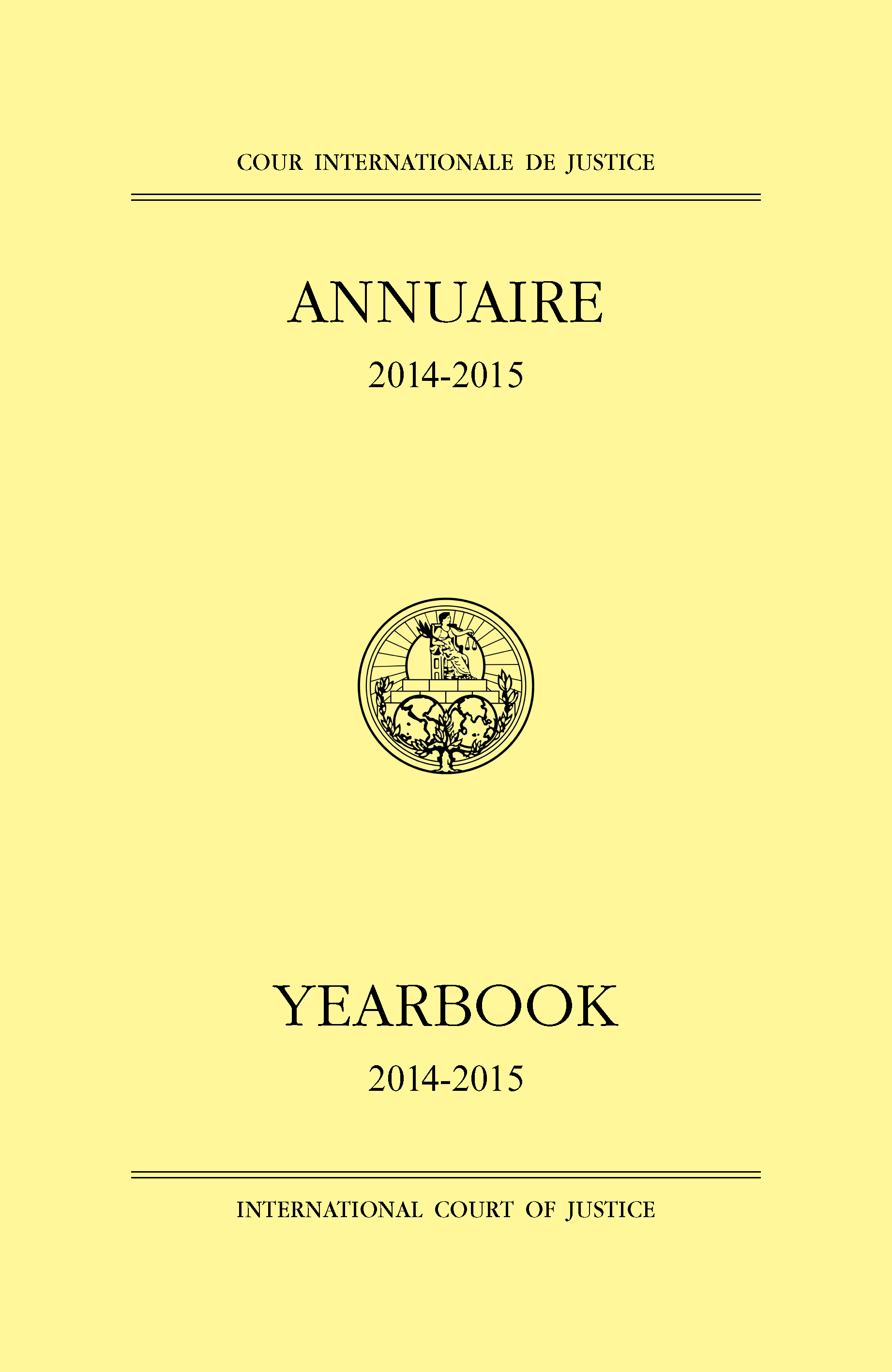 image of Yearbook of the International Court of Justice 2014-2015