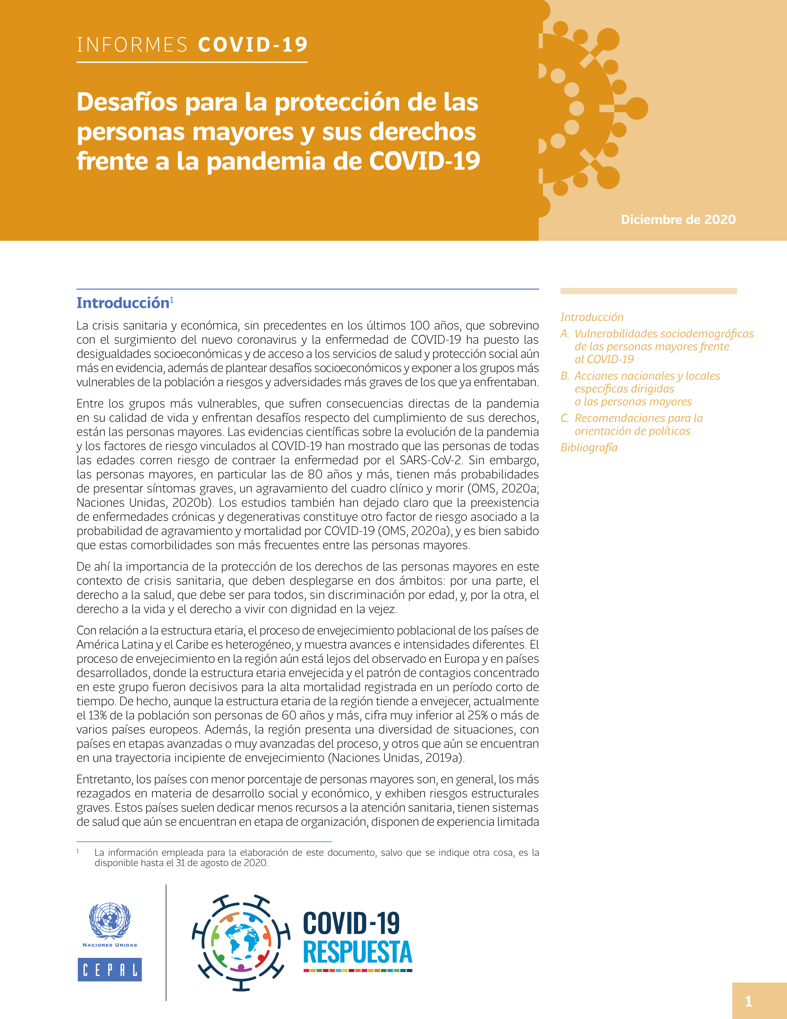 image of Desafíos para la protección de las personas mayores y sus derechos frente a la pandemia de COVID-19