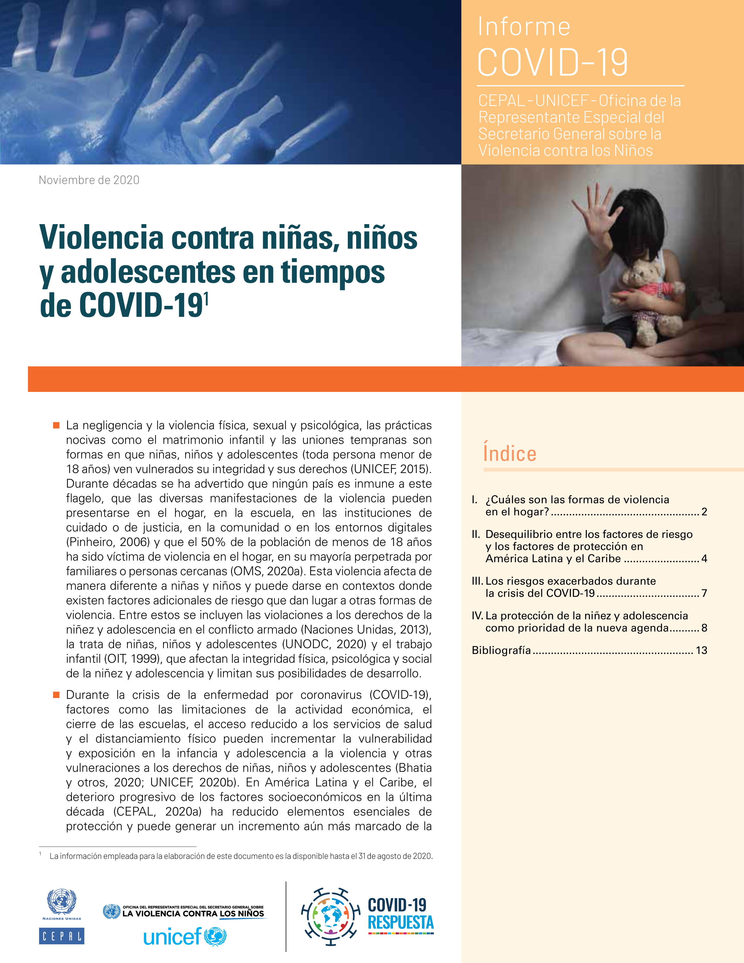 image of Violencia contra niñas, niños y adolescentes en tiempos de COVID-19