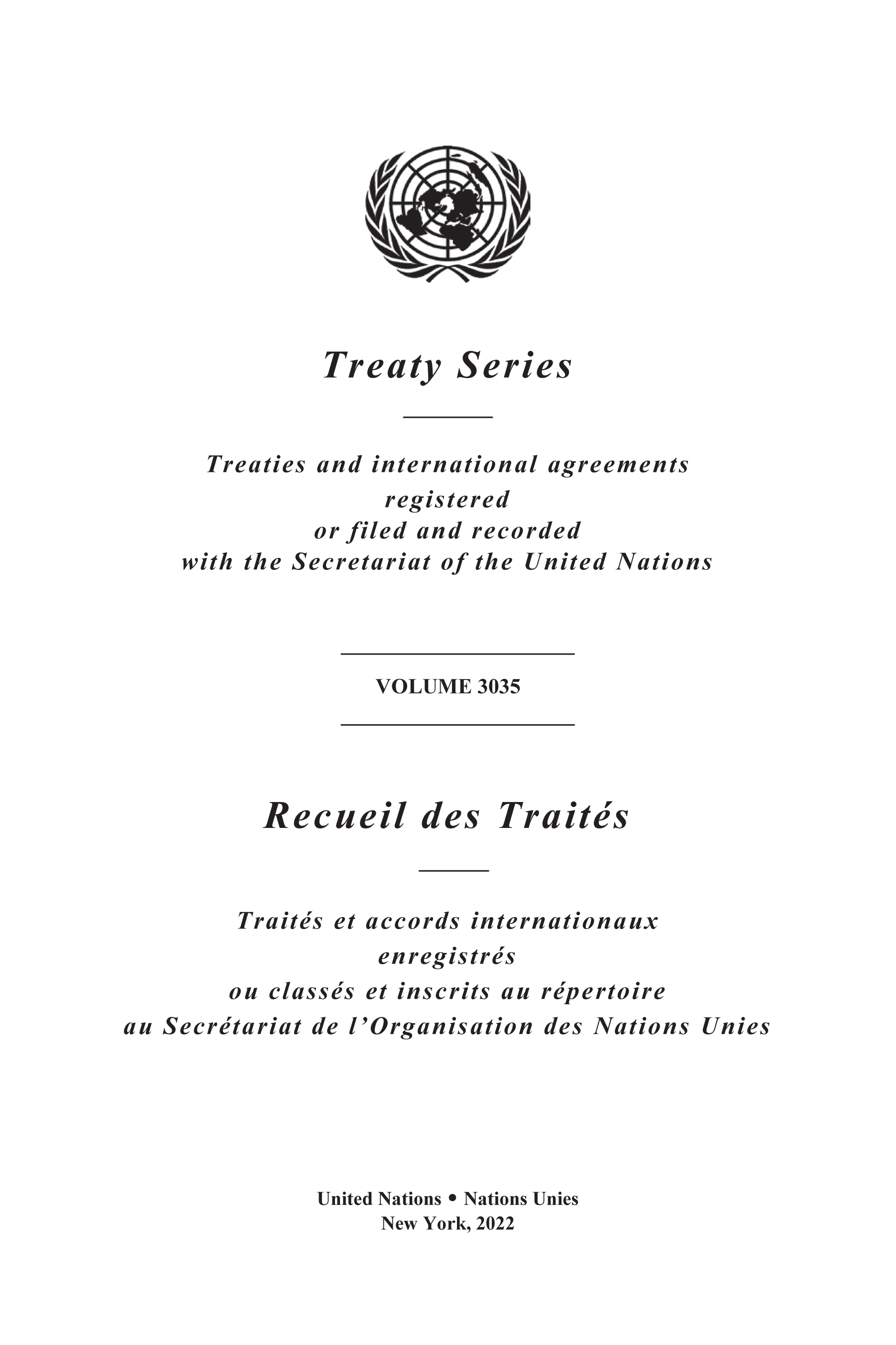 image of Treaty Series 3035