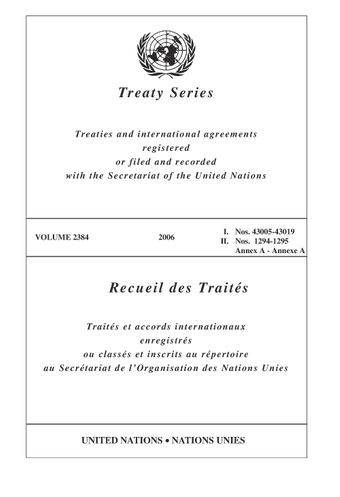 image of Treaty Series 2384