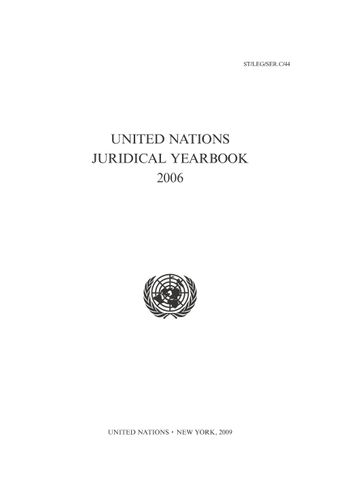 image of United Nations Juridical Yearbook 2006