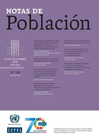 Notas de Población Año XLVI No. 109 Julio-Diciembre de 2019