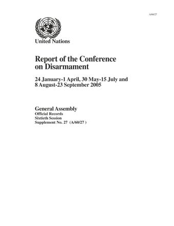 image of Report of the Conference on Disarmament: 2005 Session