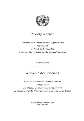 image of Recueil des Traités 2075