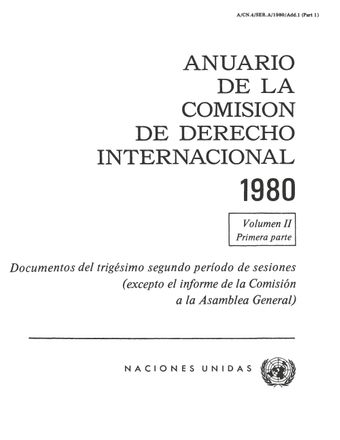 image of Anuario de la Comisión de Derecho Internacional 1980, Vol. II, Parte 1