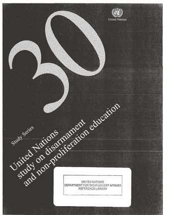 image of United Nations Study on Disarmament and Non-Proliferation Education
