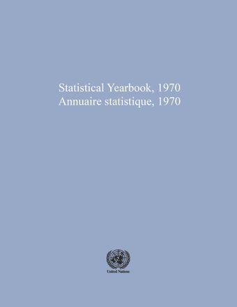 image of Statistical Yearbook 1970, Twenty-second Issue