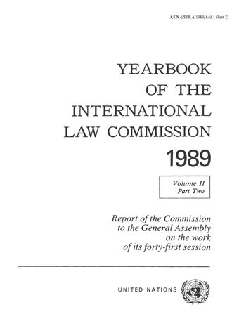 image of Yearbook of the International Law Commission 1989, Vol. II, Part 2