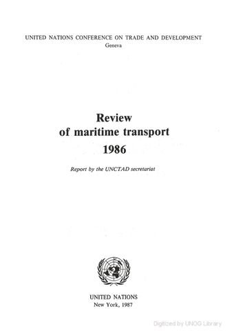 image of Review of Maritime Transport 1986
