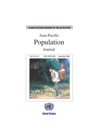 Asia-Pacific Population Journal, Vol. 19, No. 3, September 2004