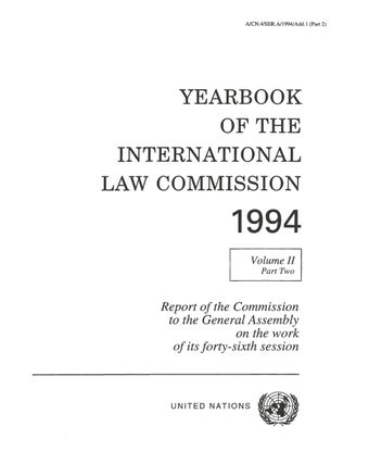 image of Yearbook of the International Law Commission 1994, Vol. II, Part 2