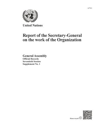 image of Report of the Secretary-General on the Work of the Organization 2015