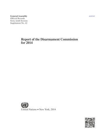 image of Report of the disarmament commission for 2014