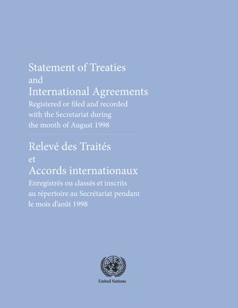 image of Addenda to statements of treaties and international agreements registered or filed and recorded with the Secretariat