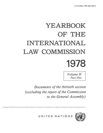 image of Yearbook of the International Law Commission 1978, Vol. II, Part 1