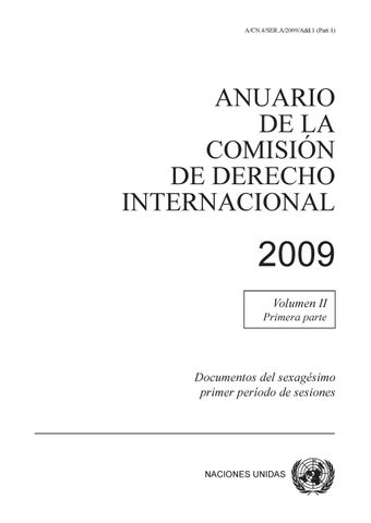 image of Anuario de la Comisión de Derecho Internacional 2009, Vol. II, Parte 1