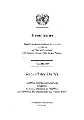 image of No. 33480. Convention sur la lutte contre la désertification dans les pays gravement touchés par la sécheresse et/ou la désertification, en particulier en Afrique. Ouverte à la signature à Paris le 14 Octobre 1994