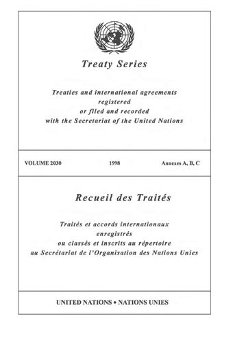 image of Treaty Series 2030