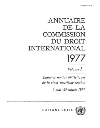 image of Annuaire de la Commission du Droit International 1977, Vol. I