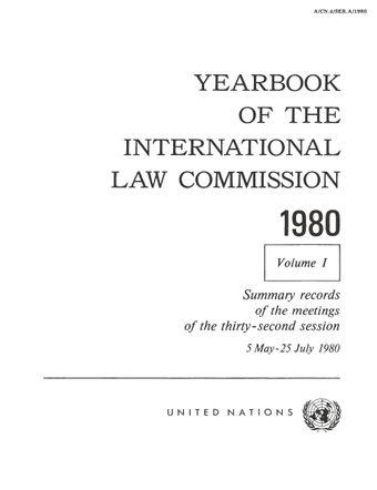 image of Yearbook of the International Law Commission 1980, Vol. I