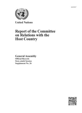 image of Report of the Committee on Relations with the Host Country Sixty-Ninth Session